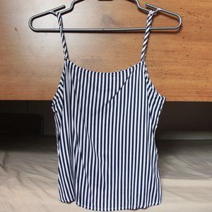 H&M Dark Navy Blue Striped Cami NWOT Size 4